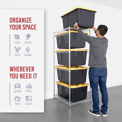 5 Tier Steel Tote Rack for 27 Gallon Bins
