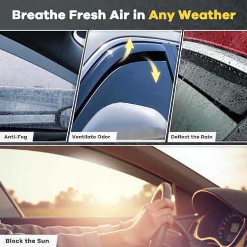 4 PCS in Channel Rain Guards for 2009 (4 Count)