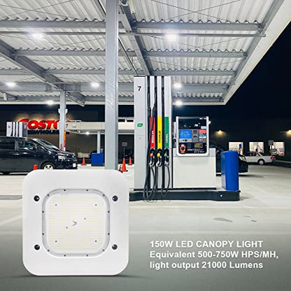 LED Gas Station Canopy Light 150W Garage Carport Light Fixture 5700K