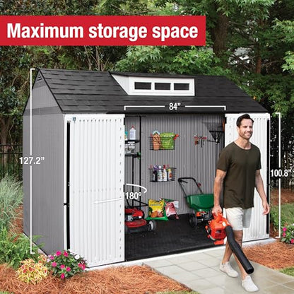 Extra Large Resin Outdoor Storage Shed With Floor