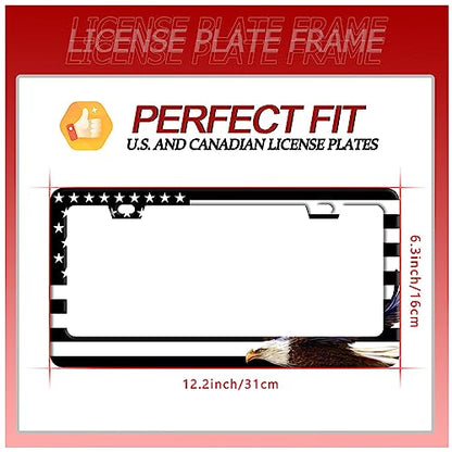 American Flag Eagle License Plate Stainless Steel Parts 12.3" x 6.3"