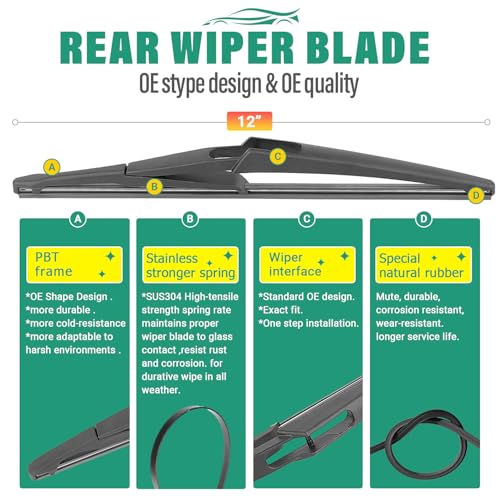 Windshield Wiper Blades Replacement for Nissan Rogue Pathfinder