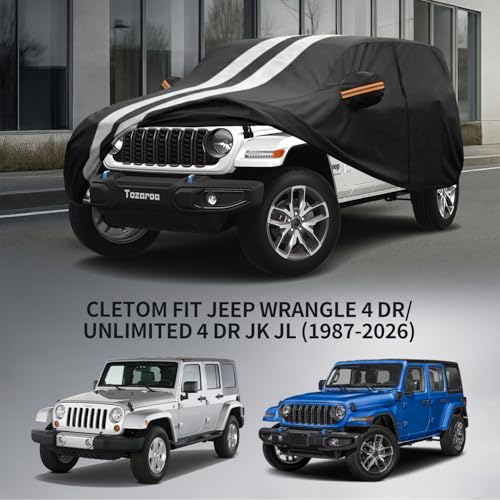 Multi Layer Car Cover Custom Fit for Jeep Wrangle 4 Dr