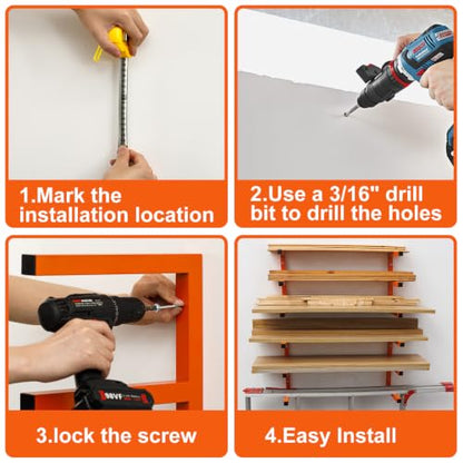 Lumber Storage Rack Wall Mount (2 Count)