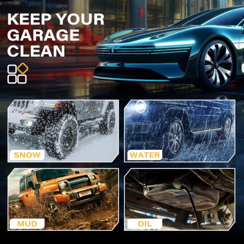 7'9" x 16' Garage Floor Mat 650 GSM Containment Mat for Under Car