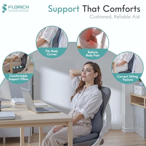 Car Seat Cushion and Lumbar Support Pillow for Office Chair Car