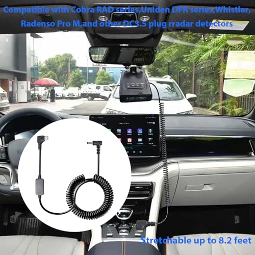 USB C to DC3.5 Radar Detector Power Cable for Cobra Uniden Whistler