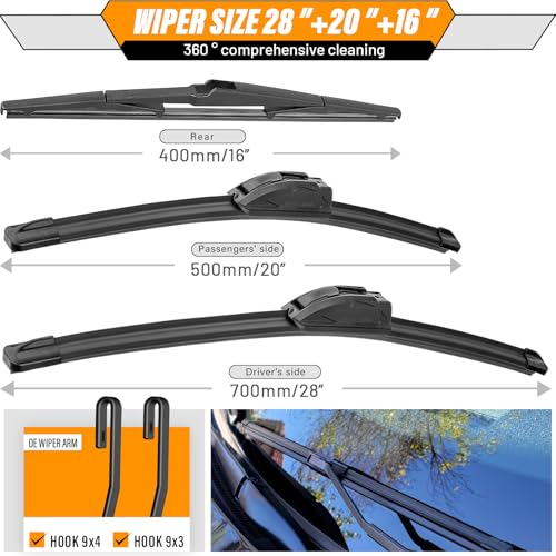 Windshield Wiper Blade Replacement for Toyota Sienna 2011
