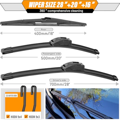 Windshield Wiper Blade Replacement for Toyota Sienna 2011