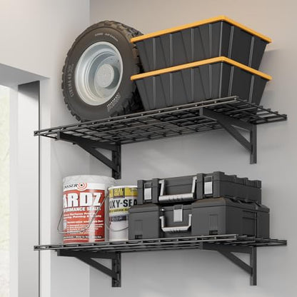 2 Pack Garage Shelving Wall Mounted