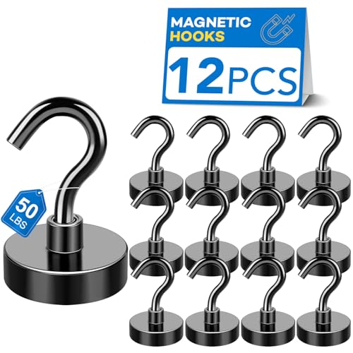 Magnetic Hooks for Cruise Essentials 2026 Cabins Door 12 Pack (12 Count)