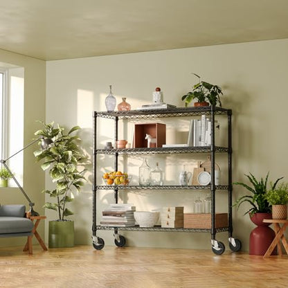 4 Tier Adjustable Heavy Duty Metal Storage Shelving Unit (4 Count)