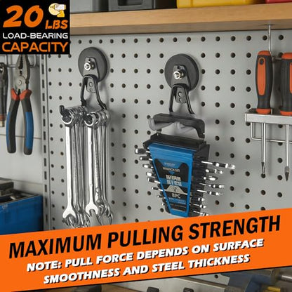 Upgraded Heavy Duty Magnetic Hooks (4 Count)