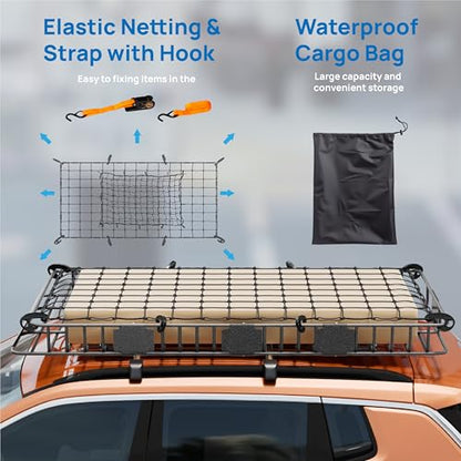 84"x 39"x 6" Universal Rooftop Cargo Carrier Basket