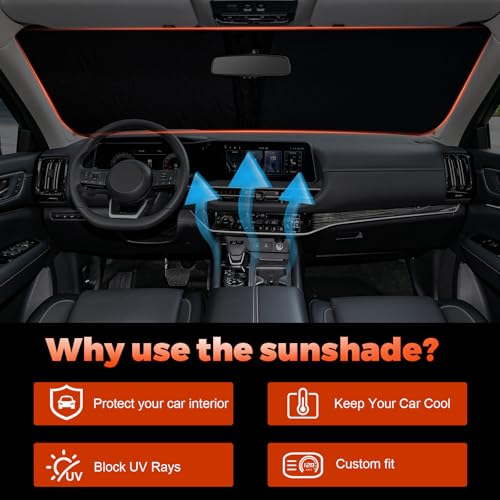 Foldable Front Windshield Sunshade for Nissan Pathfinder 2022