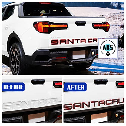 Tailgate Inserts Letters Compatible for 2022 2023 2024 2025 Santa Cruz 3D Raised & Strong Adhesive Decals Letters Rear Emblem Decal Sticker Compatible for Santa Cruz Accessories