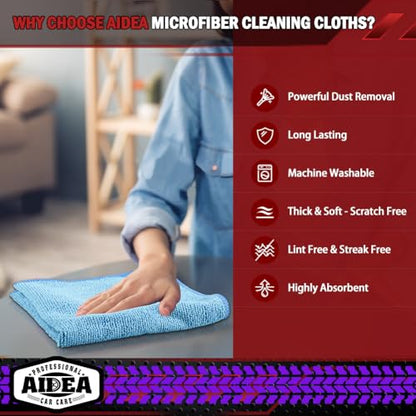 Microfiber Cleaning Cloth Blue (50 Count)