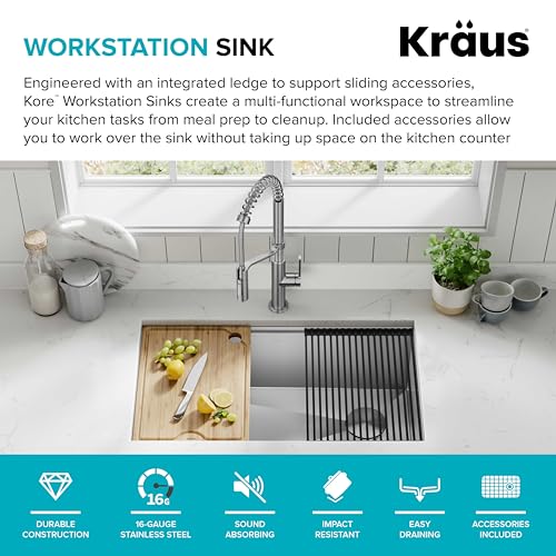 Stainless Steel 32 in Undermount Kitchen Sink KWU110