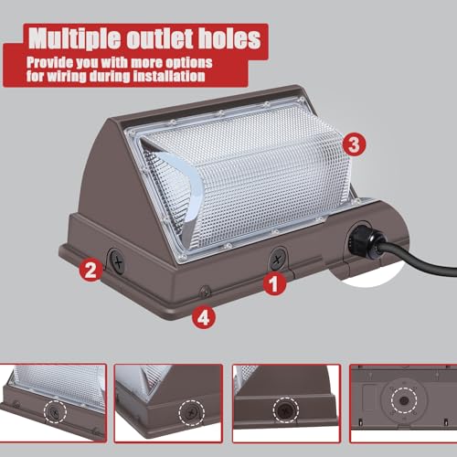 120W 4 Pack LED Wall Pack (4 Count)