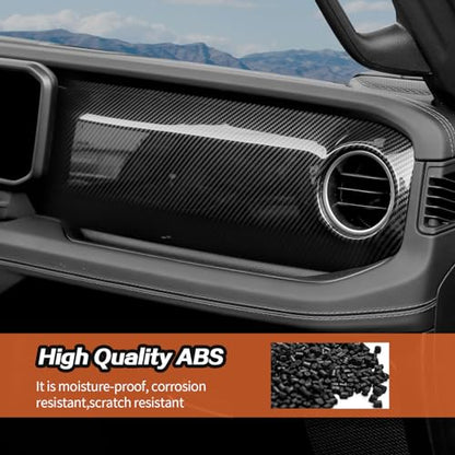 2pcs for 2024+ Jeep Wrangler JL Interior Accessories Center Console Dash Panel Cover Trim