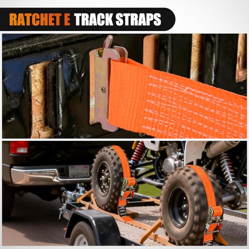 E Track Ratchet Straps 2 Pack 2" x 12' (2 Count)