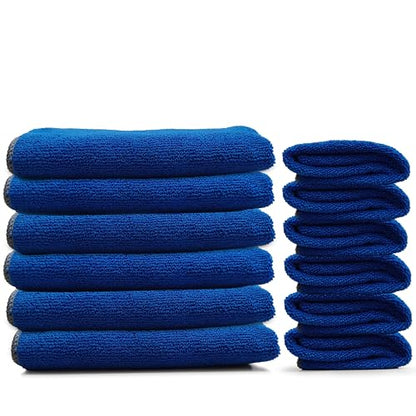 Premium Microfiber Cleaning Cloth 16"x16" (12 Count)