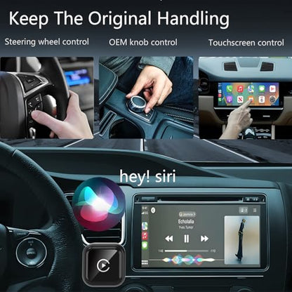 Wireless Carplay Adapter for Apple iPhone & Android Auto Wireless Adapter 2 in 1