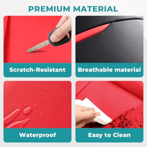Universal Car Seat Covers for SUVs Sedans Trucks Redblack