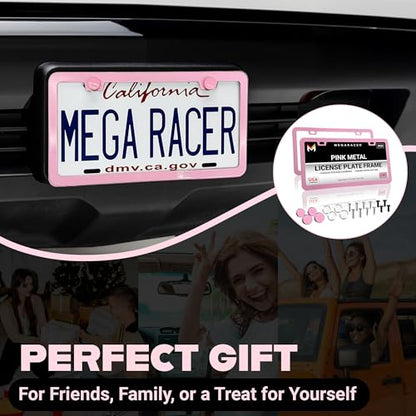 Premium Slim Princess Pink License Plate Frames
