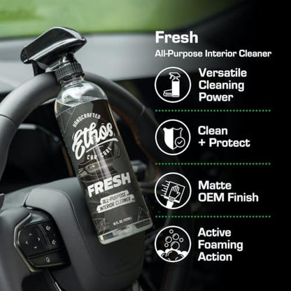Ethos FRESH All Purpose Interior Cleaner Car Detailing Kit (16 Fl Oz)