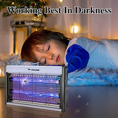 Electric Bug Zapper 3200V Mosquito Zapper Killer Indoor Insect Killer with Hanging Chain Mosquito Trap with Removable Collection Tray USB Electric Bug Zapper Outdoor for Home Office