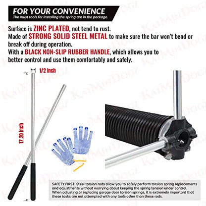 Pair of 1.75" Garage Door Torsion Springs Set with Non