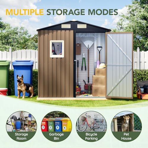 Outdoor Steel Storage Shed with Floor Frame