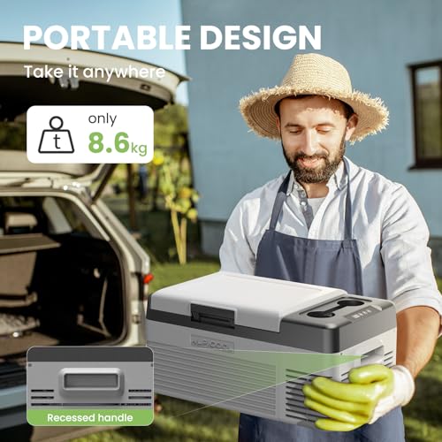 Car Refrigerator 12 Volt Portable Car Fridge 16 Quart（15 L Electric Cooler with AC