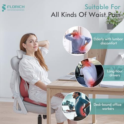 Car Seat Cushion and Lumbar Support Pillow for Office Chair Car