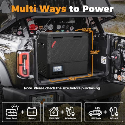 12V Refrigerator 59 Quart Electric Cooler Dual Zone Car Fridge