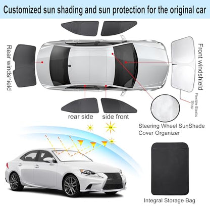 Window Shades 6PCS for Lexus is Sedan (6 Count)