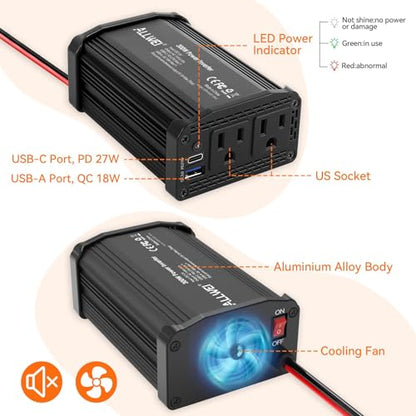 300W Car Power Inverter 12V DC to 110V AC Car Inverter