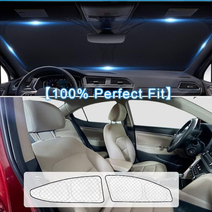 6pcs Thicken Sun Shades Custom for Hyundai Elantra Sedan 2017 (6 Count)