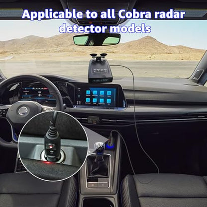 Radar Detector Power Cord for Cobra Rad480i 350 380 450 etc. 6.5FT (6.6 Foot)