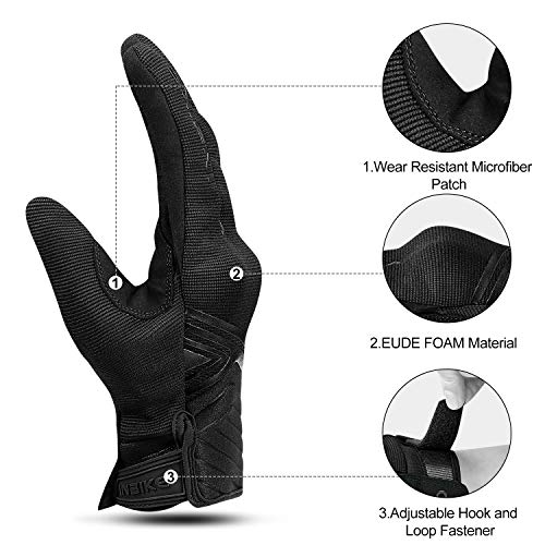 Motorcycle Gloves Breathable Mesh Touchscreen Hard Knuckles