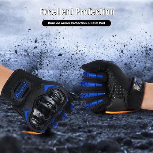 Motorcycle Gloves for Men and Women Touchscreen Guantes Para Motocicleta Hombre for Powersports BMX ATV MTB Motocross Scooter Dirt Bike Riding Gloves Motorcycle Mens Helmets Accessories