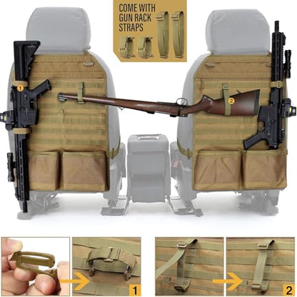 Molle Seat Back Car Organizer Fit Most Car F150 Jeeps Pickups Trucks