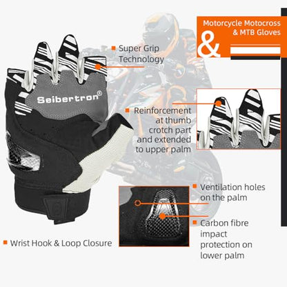 SPS 5 Unisex Touchscreen Road Racing Motorcycle MTB Sports Gloves Also fit BMX MX ATV Mountain Bike Bicycle Cycling Off