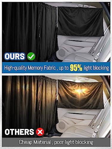 Set of 3 Car Privacy Curtain (3 Count)