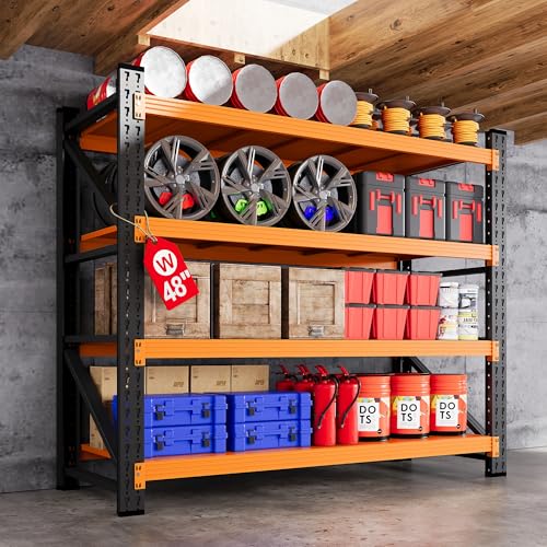 48” Wide Heavy Duty Metal Garage Shelving
