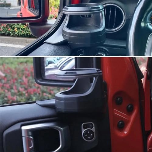 Car Door Cup Holder ABS Door Window Bottle Organizer Stand Car Accessories for Jeep Wrangler JL 4