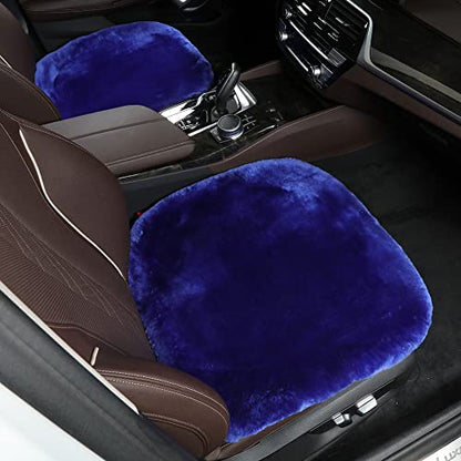 Genuine Sheepskin Car Seat Cushion Seat Covers for Cars Trucks SUV Comfort Seat Protector Pad for Car Driver Seat Car Accessories for Women Office Chair Car Decor