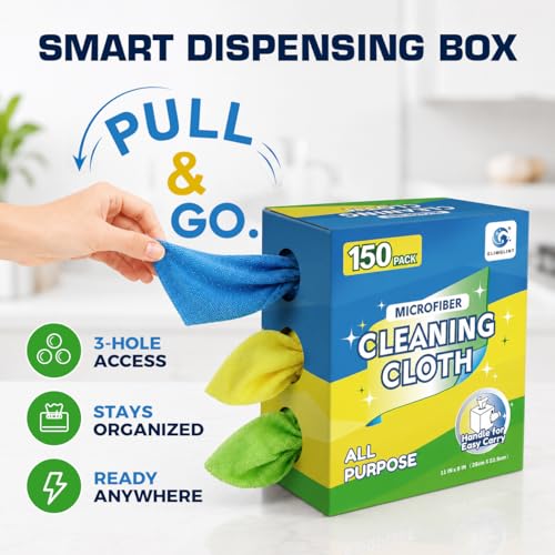 Microfiber Cleaning Cloth 150 Pack (150 Count)