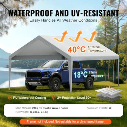 Carport Replacement Canopy Cover 13 x 20 ft